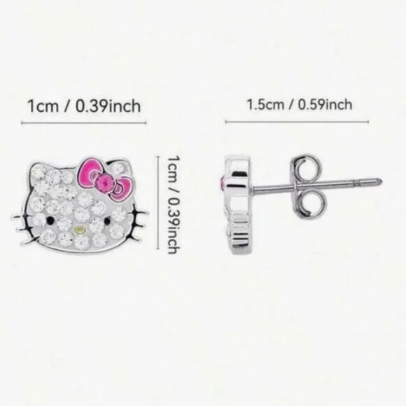 Other - Hello Kitty Silver and Pink Earrings NWT